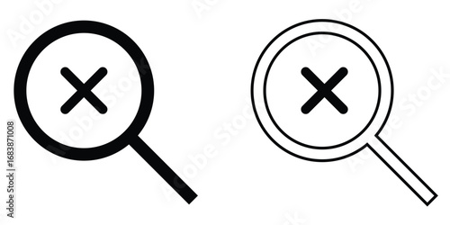 Vector icon sets. Search object, Lens icon set. Graphical vector illustration of zoom icon. math icon isolated zoom lens icon set. Vector magnifying glass icon set on white background. 