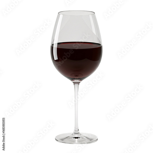 фотографія Wine Glass of Red Wine in Focus on Gray Background