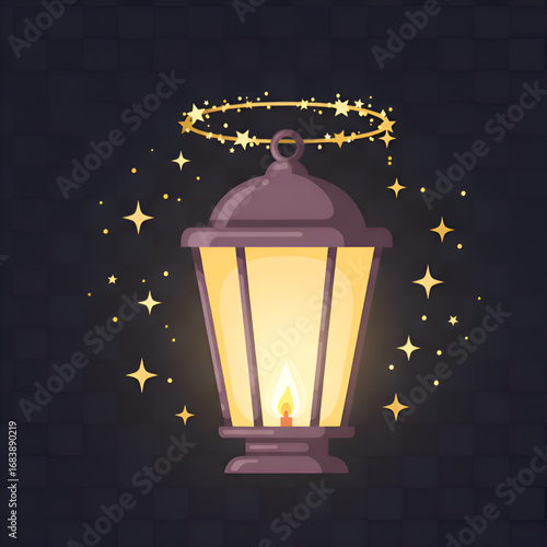 Magical glowing lantern