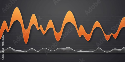 Red heart beat icon on a technology graph monitor symbolizing the concept of a business design