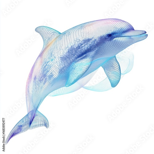 Abstract Dolphin Design , PNG isolated cut out image