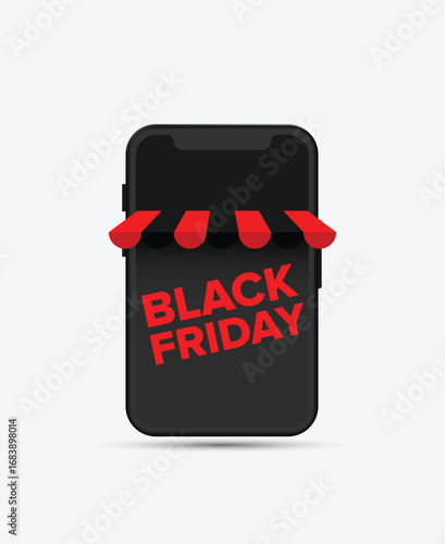 Black Friday banner design. Black Friday promotional banner design. Vector Illustration.	