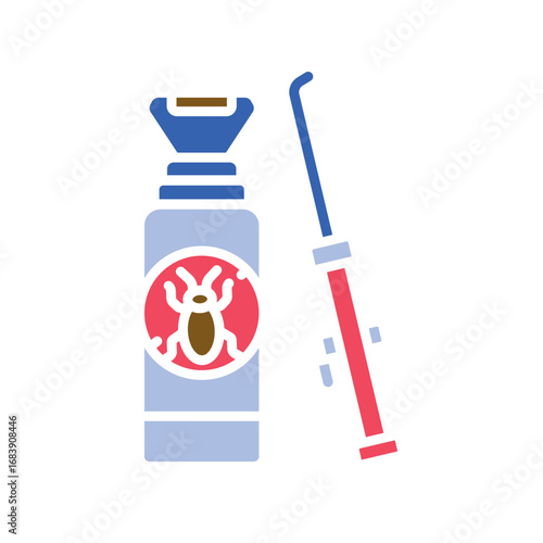 insecticide black line icon for digital and print projects.