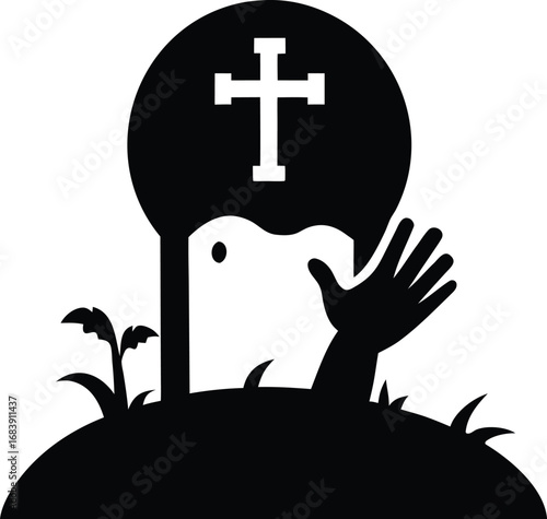 Vector illustration of a cross, a religious symbol of faith and a sign of God, perfect for Easter or church designs