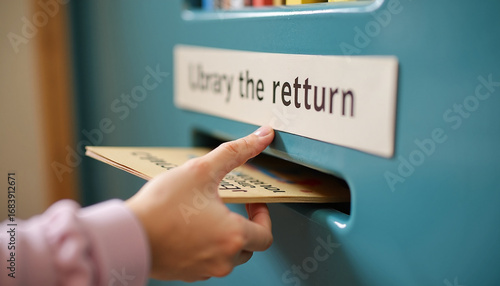 Library return services with book drop box at public library. Library return helps community get access to knowledge. Library return ensures books are available for everyone, supporting literacy.
