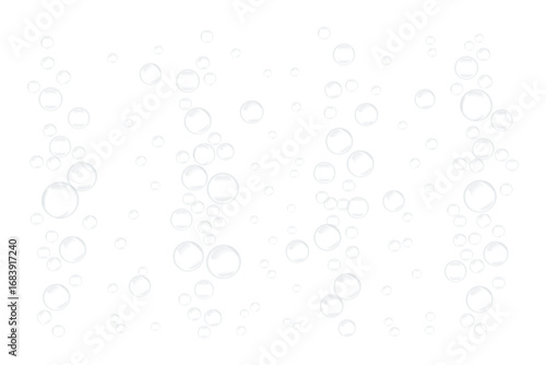 Realistic transparent png fizzy water bubbles carbonated under sea water bubbles drops isolated background clear soda sparkle mineral drink glass beverage liquid  air floating soap