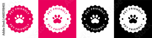 Pet friendly round vector seals collection
