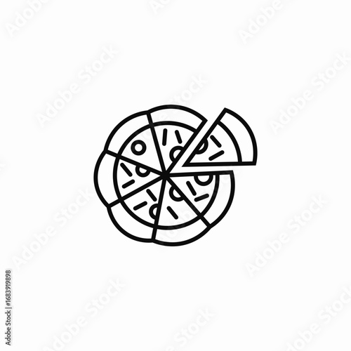 pizza food icon sign vector