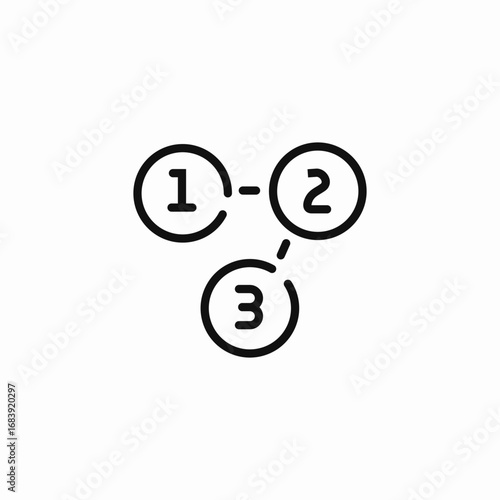 step-by-step sequence of steps icon sign vector