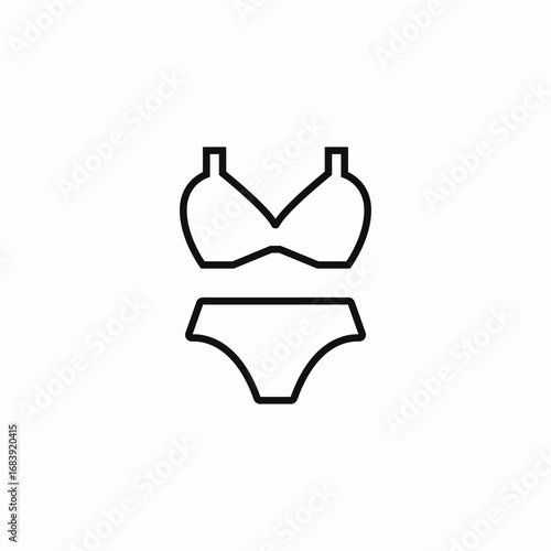 swimming suit icon sign vector