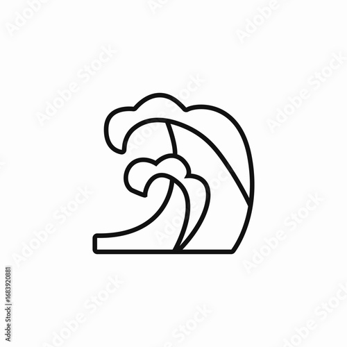 wave sea icon sign vector