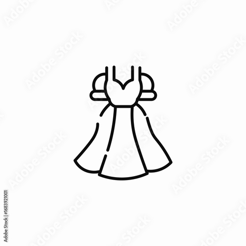 wedding dress icon sign vector