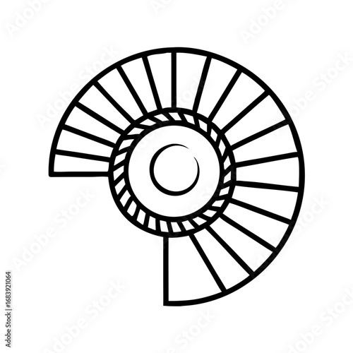 vector illustration of a fan turbine