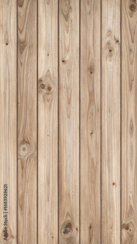 Naklejka premium Neutral Wood Texture Background with Grain Detail Vertical Planks Seamless Pattern