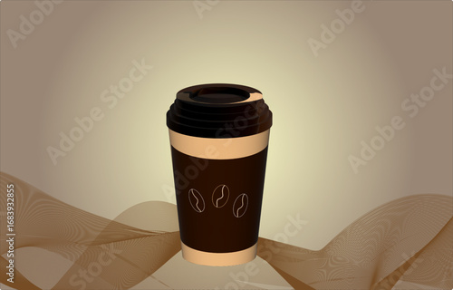 coffee paper cup with lid