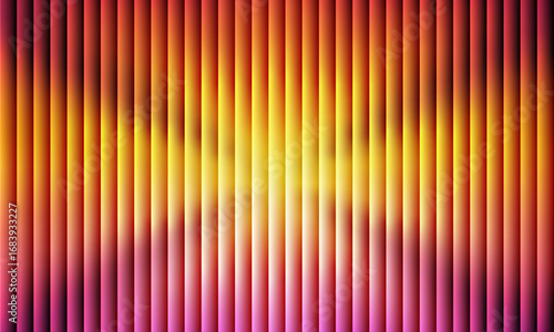 Vertical ribbed background with a warm orange and yellow gradient, emanating a bright and radiant glow