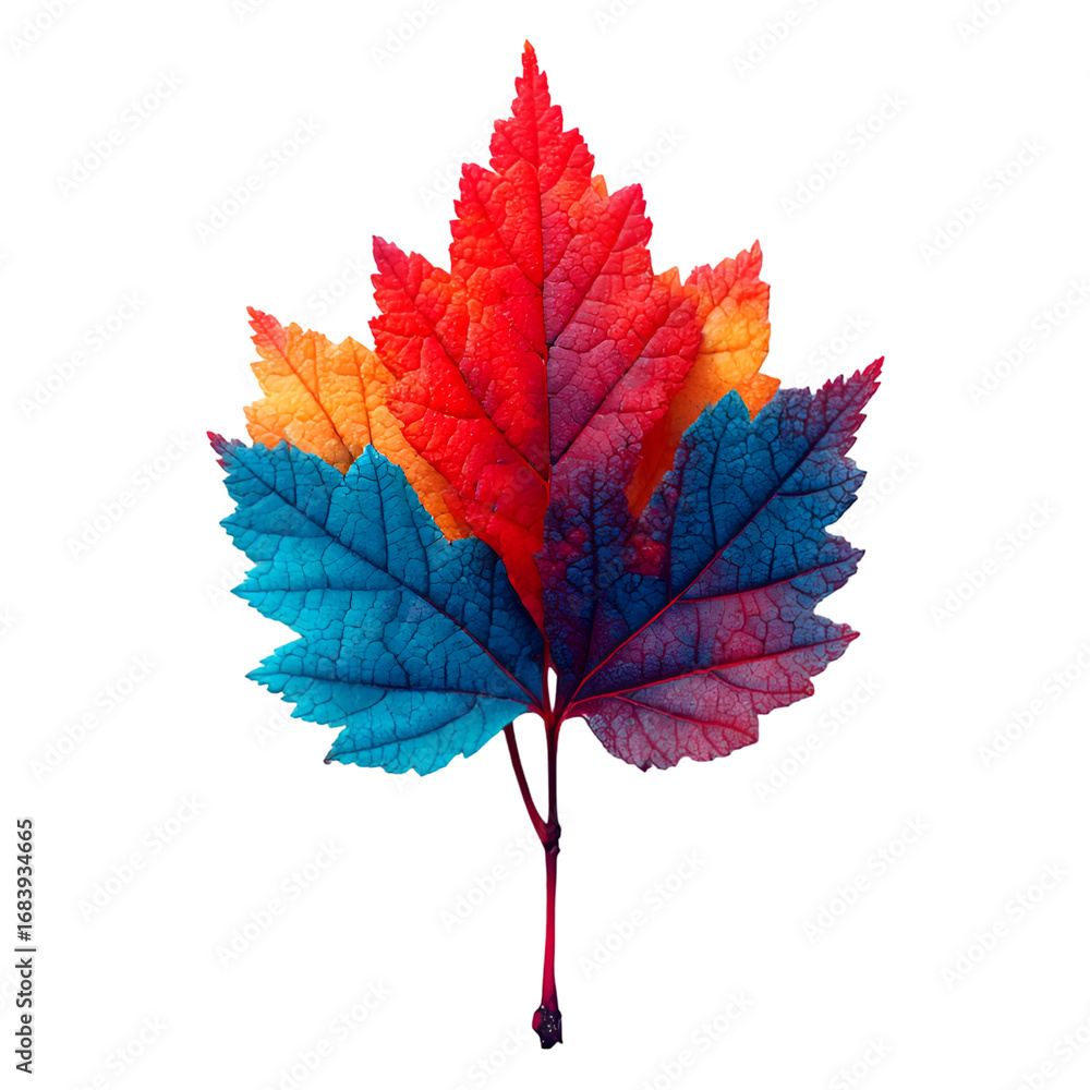 Fototapeta premium Elegant autumn leaf collection on white — modern vector, watercolor, and paper‑cut foliage set with vibrant orange and gold tones for seasonal branding, cards, posters, and web design.
