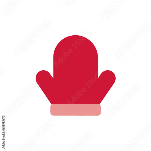 Oven Mitt Flat Vector Illustration, Kitchen Accessory, Cooking Protective Glove Clipart