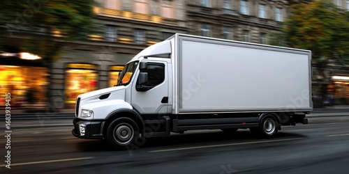White Box Truck on the Road