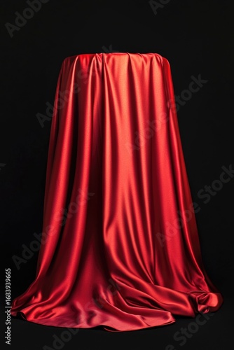 Red Unveiling Curtain