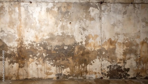 Weathered concrete wall with stains and texture