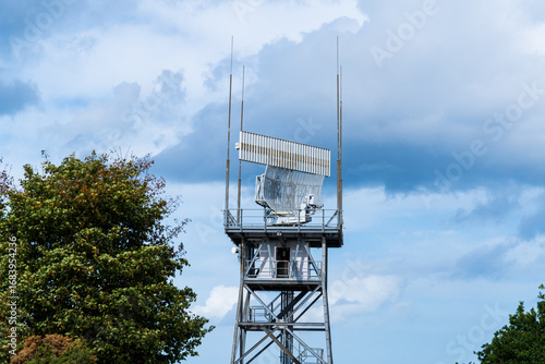 National Air Traffic Services Radar near Overstrand in North Norfolk, providing air traffic flight information in the UK