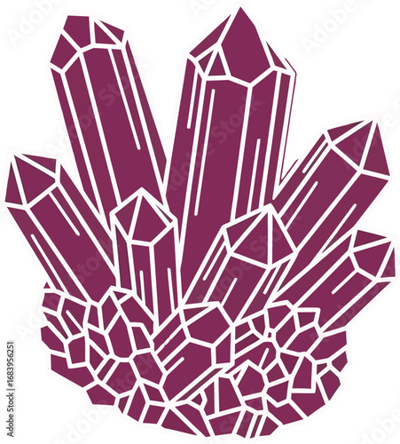 Geometric Amethyst Crystal Cluster
