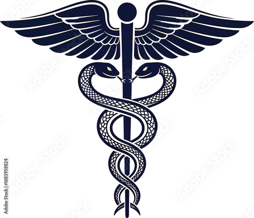 Caduceus Medical Symbol Graphic
