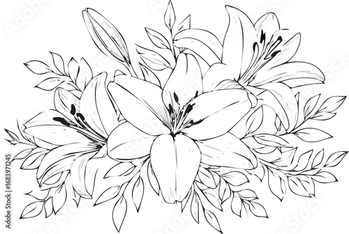 百合の花束