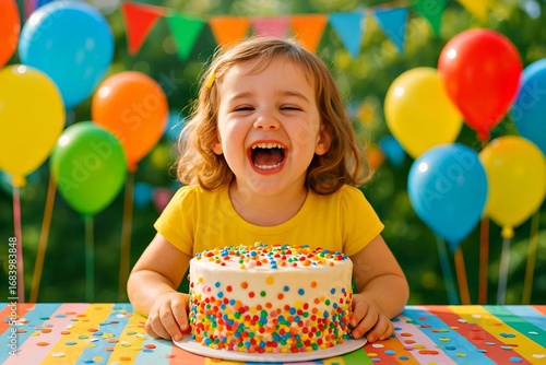 Child Laughing at Birthday Party
