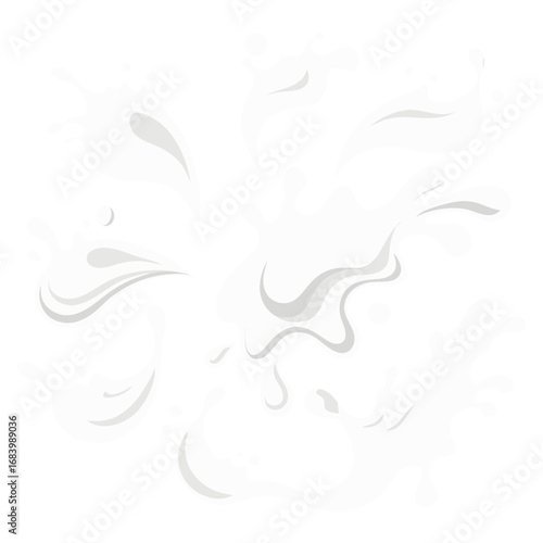 Flat Illustration of Milk Splash