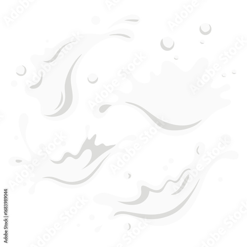 Flat Illustration of Milk Splash