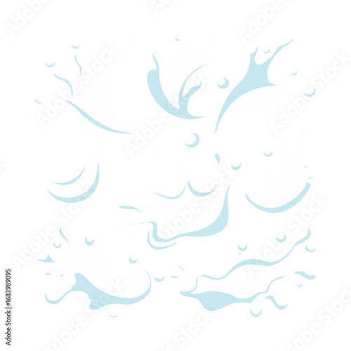 Flat Illustration of Milk Splash