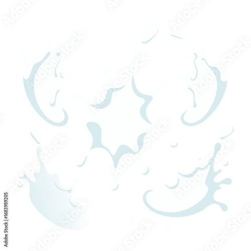 Flat Illustration of Milk Splash
