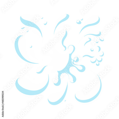 Flat Illustration of Milk Splash