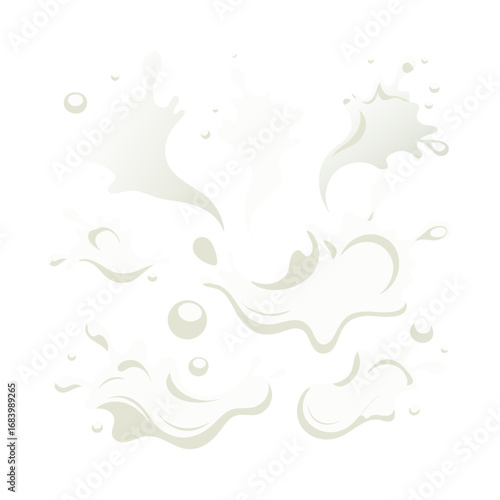 Flat Illustration of Milk Splash