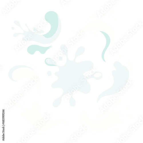 Flat Illustration of Milk Splash