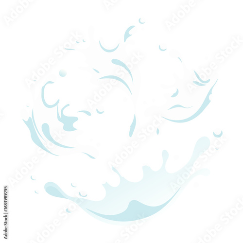 Flat Illustration of Milk Splash