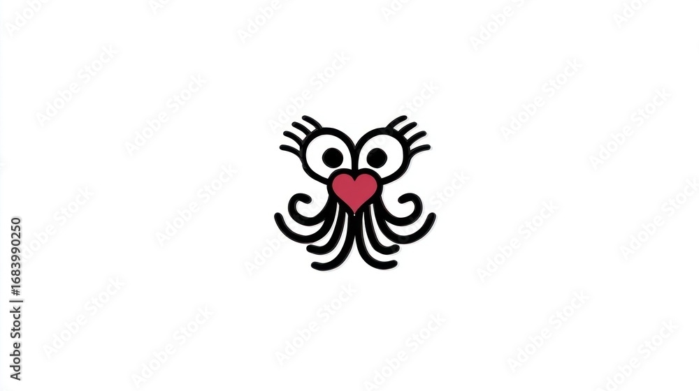 Fototapeta premium Cute cartoon creature graphic design