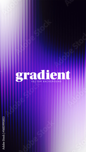 Ripple gradient background design. Modern distortion ripple glass texture effect. Abstract fractal effect ribbed glass texture with vibrant gradients smooth fluted vertical vector bg