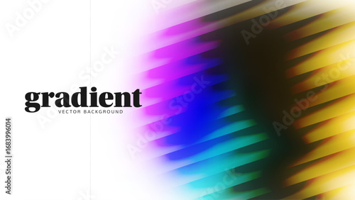 Ripple gradient background design. Modern distortion ripple glass texture effect. Abstract fractal effect ribbed glass texture with vibrant gradients smooth fluted vector bg
