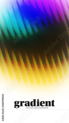 Ripple gradient background design. Modern distortion ripple glass texture effect. Abstract fractal effect ribbed glass texture with vibrant gradients smooth fluted vector bg