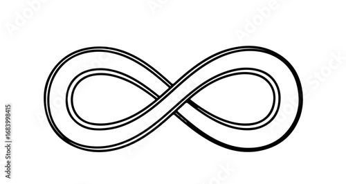 Infinity symbol representing endlessness and eternity, a mathematical concept