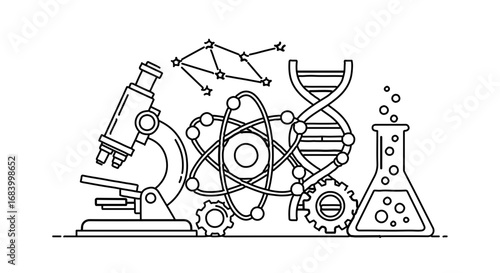 Science and research laboratory equipment for scientific design
