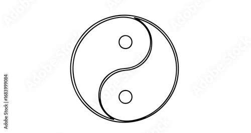 Yin and yang symbol representing balance and harmony, a philosophical concept