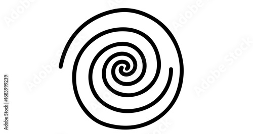 Abstract spiral shape, a simple geometric design illustration