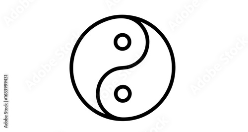 The yin and yang symbol representing balance and harmony
