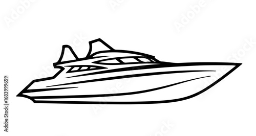 Luxury yacht, a symbol of wealth and leisure, cruising on the water