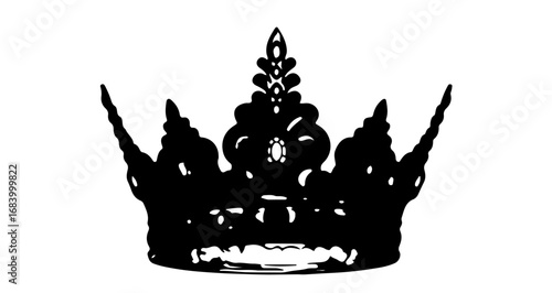 A regal crown design symbolizing royalty and power