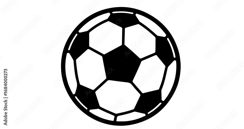 Fototapeta premium Illustration of a soccer ball, a simple vector design for sports